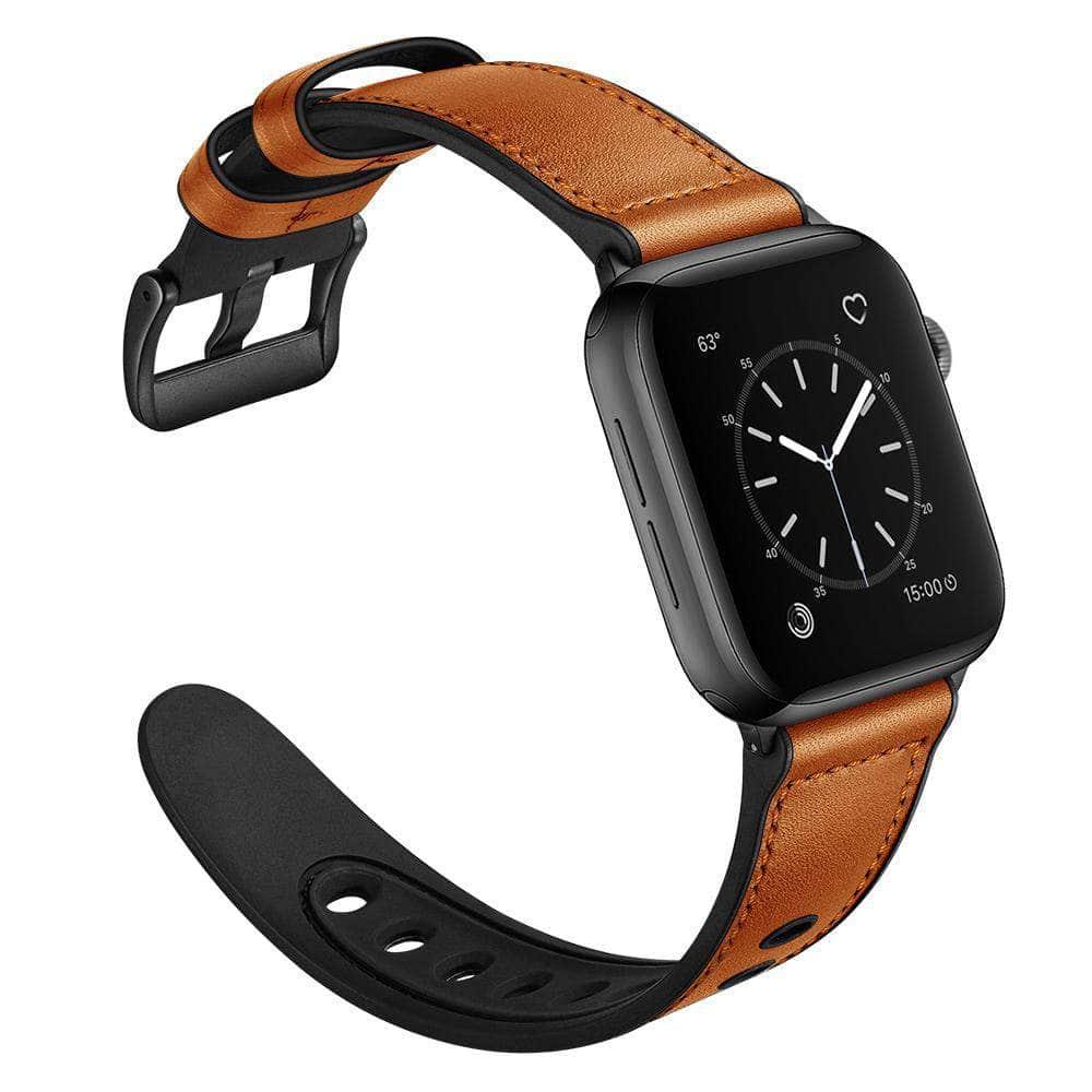 Wristband Apple Watch 6 5 4 3 2 1 SE 44/42/40/38 Leather Silicone Strap - CaseBuddy