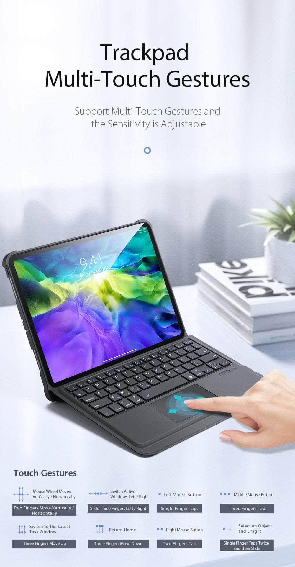CaseBuddy Australia Casebuddy Backlit iPad 9 10.2 / English Keyboard Xumu iPad 9 10.2 Backlight Detachable Magic Keyboard Case