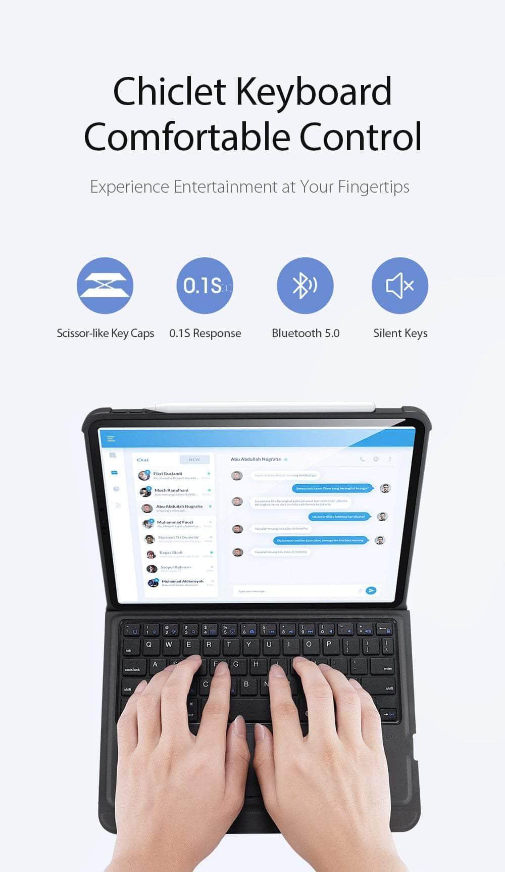 CaseBuddy Australia Casebuddy Backlit iPad 9 10.2 / English Keyboard Xumu iPad 9 10.2 Backlight Detachable Magic Keyboard Case