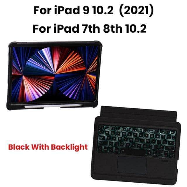 CaseBuddy Australia Casebuddy Backlit iPad 9 10.2 / English Keyboard Xumu iPad 9 10.2 Backlight Detachable Magic Keyboard Case
