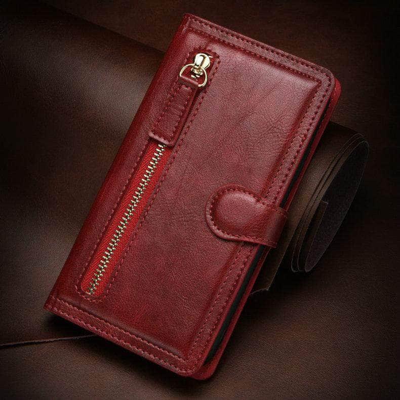 CaseBuddy Australia Casebuddy Zipper Leather Card Slot Flip Galaxy S21 Case