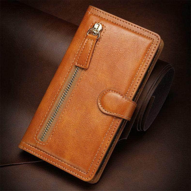 CaseBuddy Australia Casebuddy Zipper Leather Card Slot Flip Galaxy S21 Case
