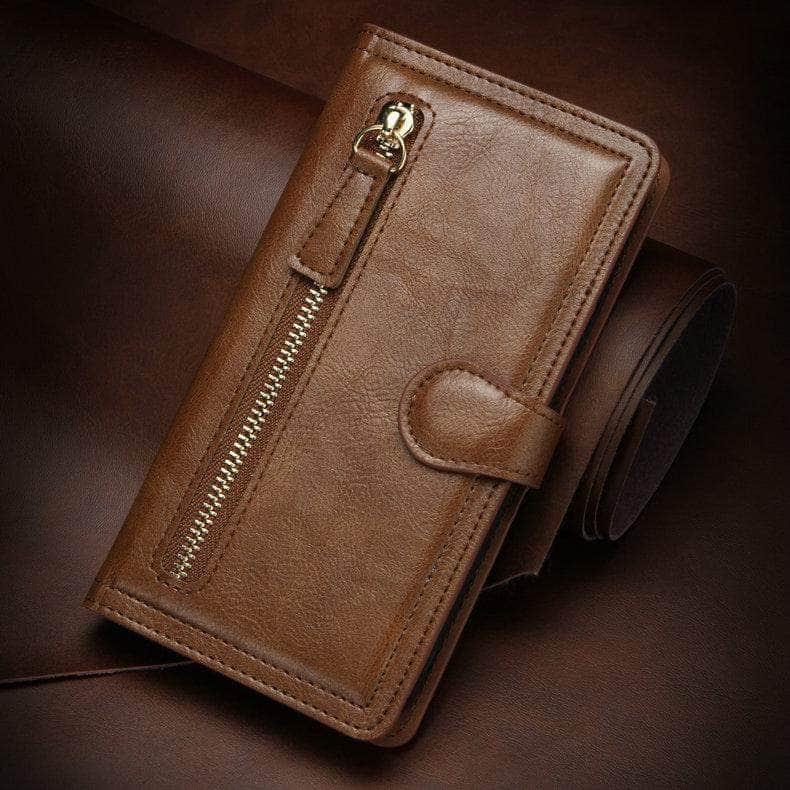 CaseBuddy Australia Casebuddy Zipper Leather Card Slot Flip Galaxy S21 Case