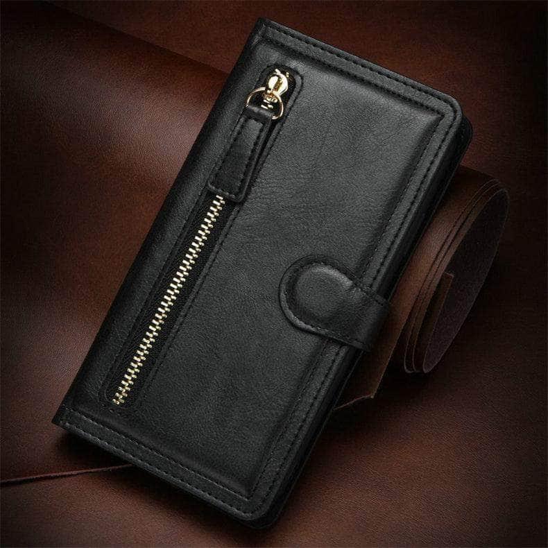CaseBuddy Australia Casebuddy Zipper Leather Card Slot Flip Galaxy S21 Case