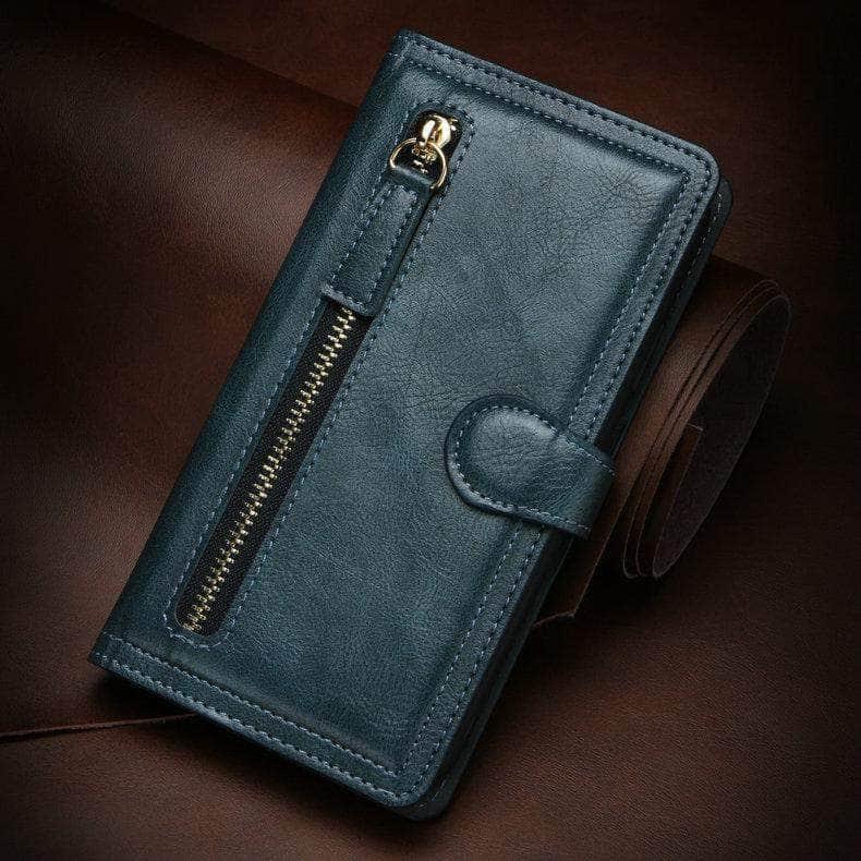 CaseBuddy Australia Casebuddy Zipper Leather Card Slot Flip Galaxy S21 Case