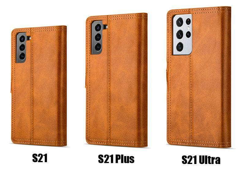 CaseBuddy Australia Casebuddy Zipper Leather Card Slot Flip Galaxy S21 Case